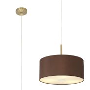 DK0392  Baymont 40cm 3 Light Pendant Antique Brass, Raw Cocoa/Grecian Bronze, Frosted Diffuser